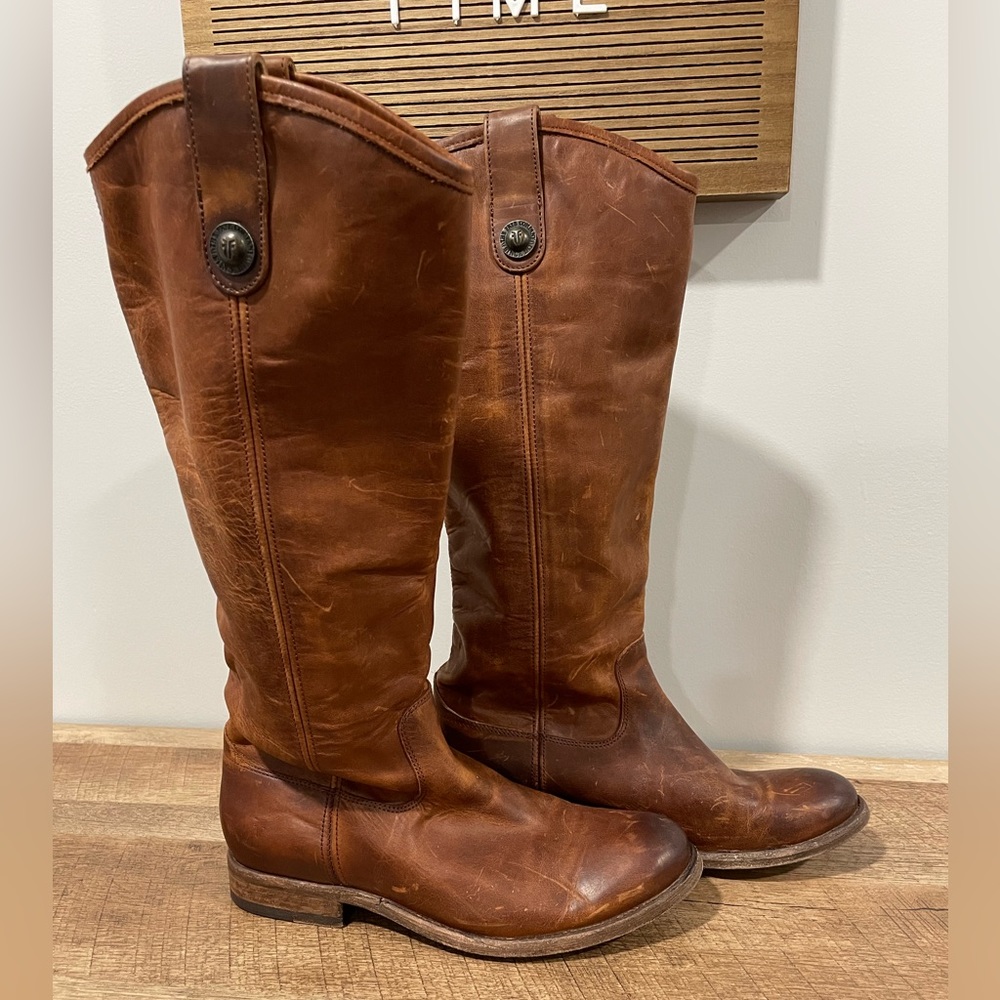 Frye Melissa Button Leather Tall Boot. Size 5.5